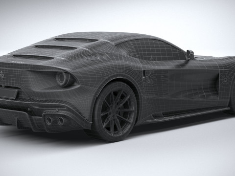 Ferrari Omologata 2020 LowPoly Modelo 3D
