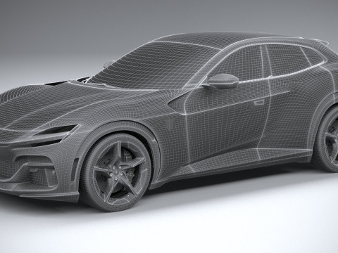 Ferrari Purosangue 2023 3D-Modell