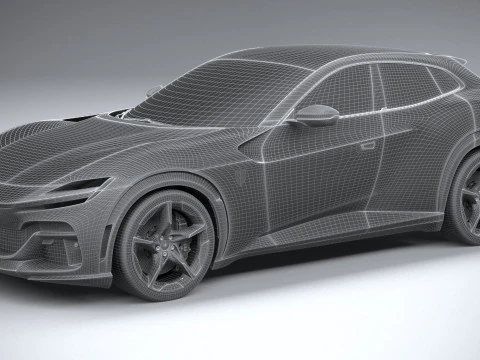 Ferrari Purosangue 2023 3D Model
