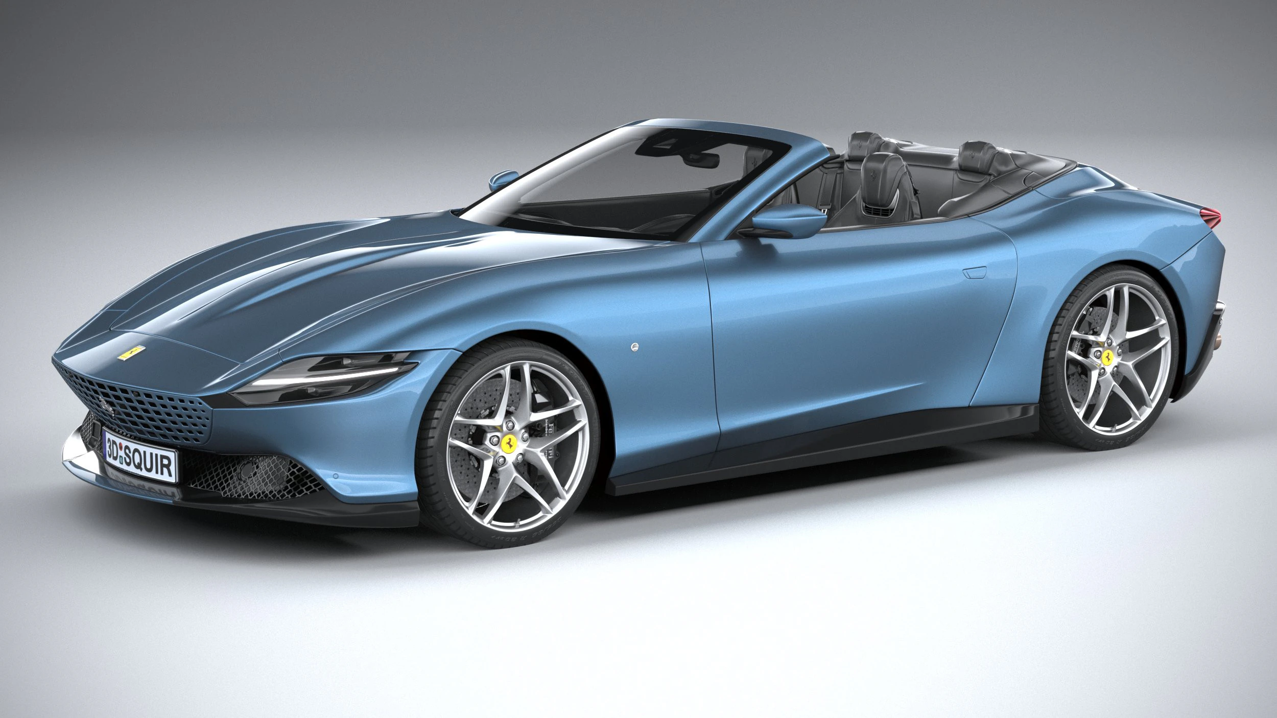Ferrari Roma Spider 2024 3D Model .c4d .max .obj .3ds .fbx .stl .blend