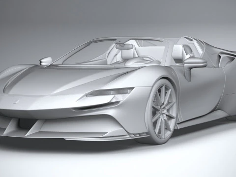 Ferrari SF90 Spider 2021 3D Model