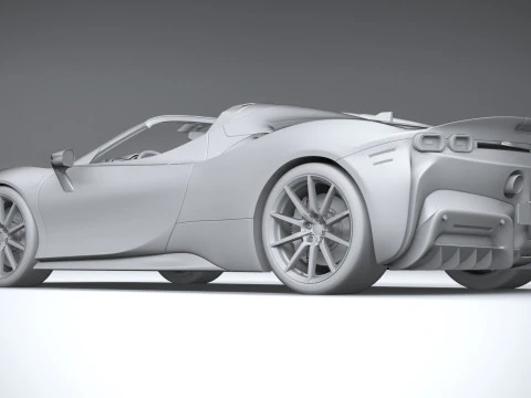 Ferrari SF90 Spider 2021 3D Model