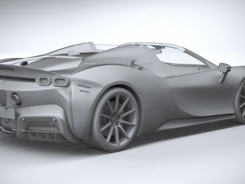 Ferrari SF90 Spider 2021 3D Model