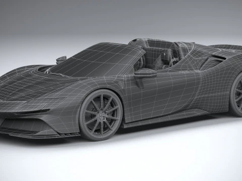 Ferrari SF90 Spider 2021 3D Model