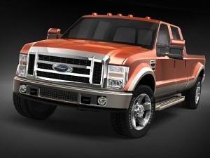F-250 Crew Cab 2008 midpoly Modelo 3D