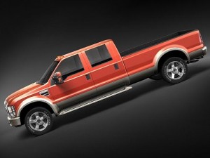 F-250 Crew Cab 2008 midpoly Modelo 3D