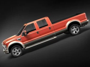 F-250 Crew Cab 2008 midpoly 3D Model