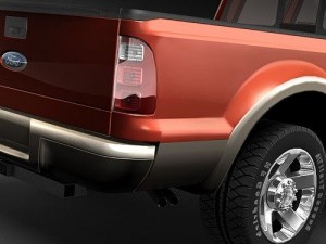 F-250 Crew Cab 2008 midpoly Modelo 3D