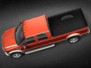 F-250 Crew Cab 2008 midpoly Modelo 3D