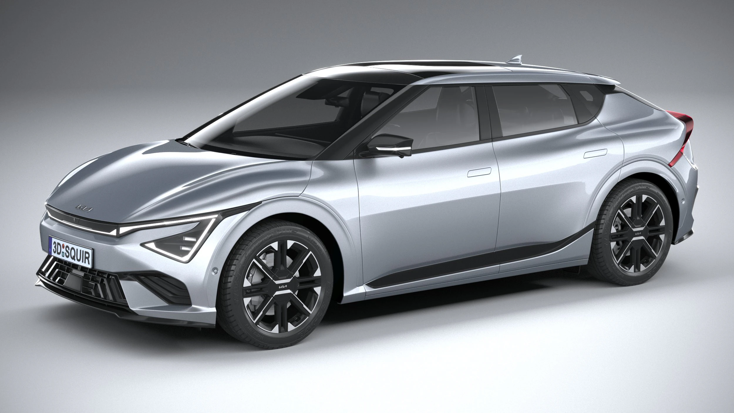 Kia EV6 2025 3D Model .c4d .max .obj .3ds .fbx .stl .blend