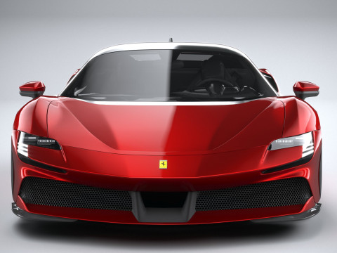 Ferrari SF90 Stradale 2021 LowPoly 3D मॉडल