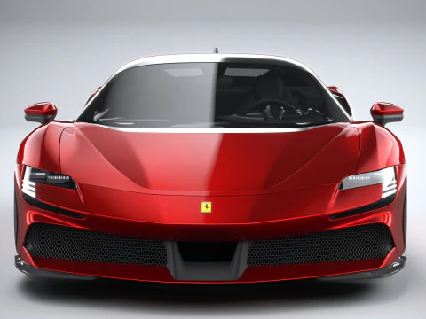 Ferrari SF90 Stradale 2021 LowPoly 3D Model