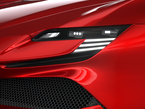 Ferrari SF90 Stradale 2021 LowPoly 3D मॉडल