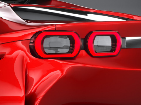 Ferrari SF90 Stradale 2021 LowPoly 3D मॉडल
