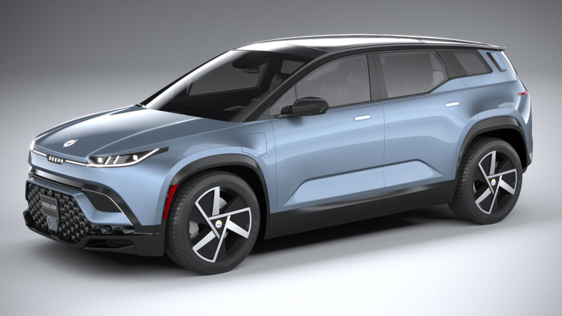 Fisker Ocean 2023 3D Model .c4d .max .obj .3ds .fbx .stl .blend