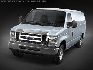 E-series Van 2008 3D 模型