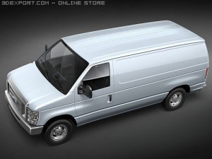 E-series Van 2008 3D 模型