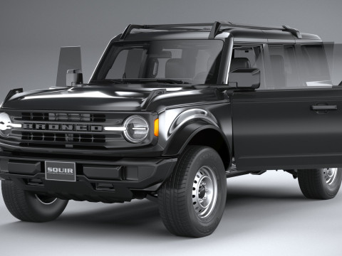 Bronco Base 4-Door 2021 3D मॉडल