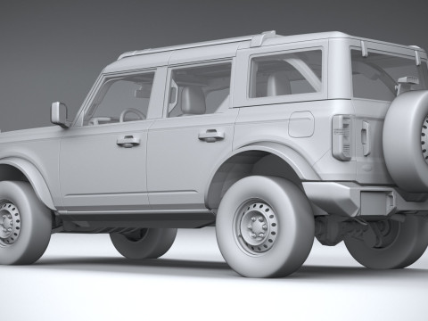 Bronco Base 4-Door 2021 3D मॉडल