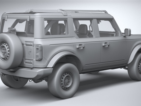 Bronco Base 4-Door 2021 3D मॉडल