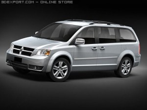 Dodge Grand Caravan 2008 Mini Van 3D Model