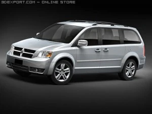 Dodge Grand Caravan 2008 Mini Van 3D Modell