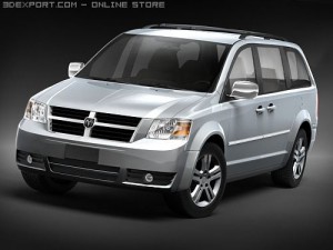 Dodge Grand Caravan 2008 Mini Van 3D Model