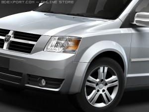 Dodge Grand Caravan 2008 Mini Van 3D Model