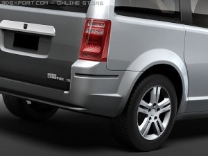 Dodge Grand Caravan 2008 Mini Van 3D Model
