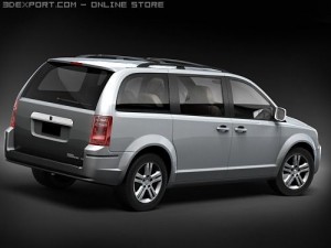 Dodge Grand Caravan 2008 Mini Van 3D Model