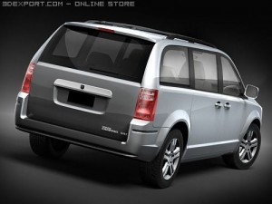 Dodge Grand Caravan 2008 Mini Van 3D Model