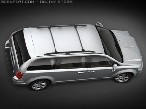 Dodge Grand Caravan 2008 Mini Van 3D Model