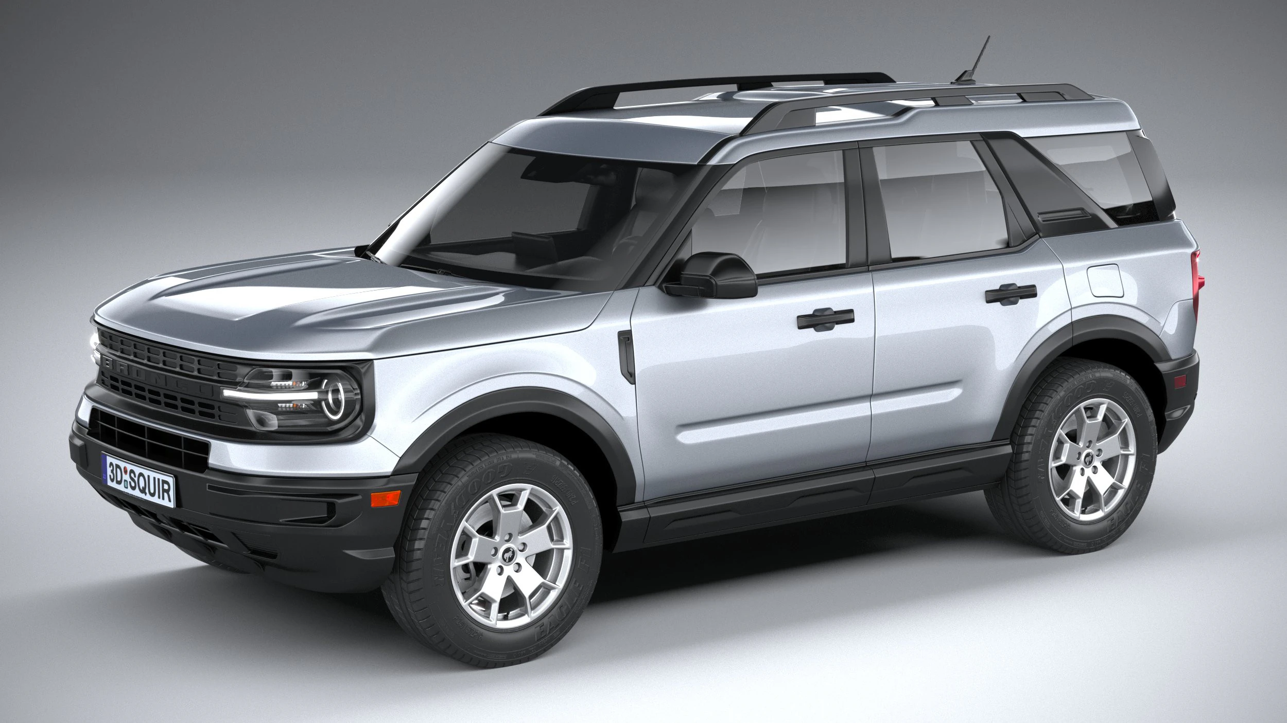 Bronco Sport Base 2021 3D Model .c4d .max .obj .3ds .fbx .stl .blend 