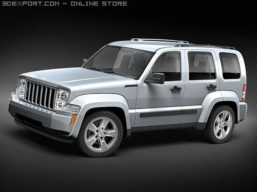 Jeep Liberty 2008 SUV 3D Model .c4d .max .obj .3ds .fbx .stl .blend 