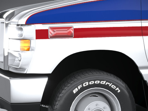 E-450 Ambulance 2011 LowPoly 3D-Modell