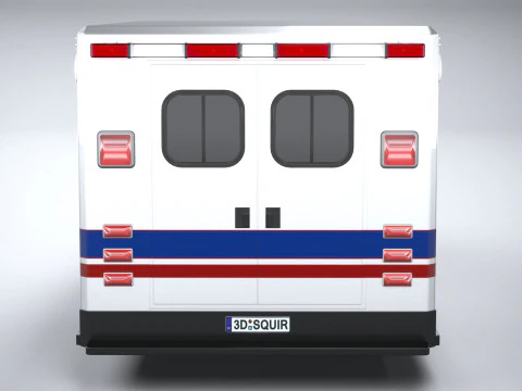 E-450 Ambulance 2011 LowPoly 3D Model