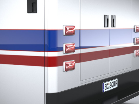 E-450 Ambulance 2011 LowPoly 3D-Modell
