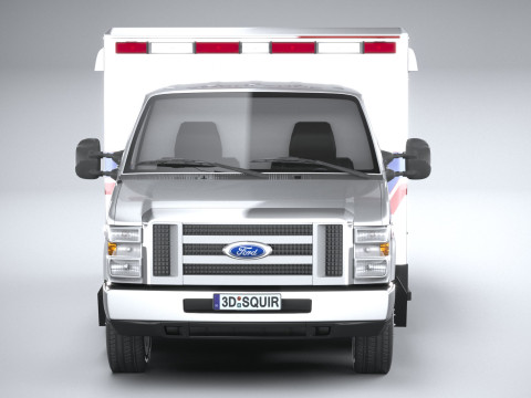 E-450 Ambulance 2011 LowPoly 3D-Modell