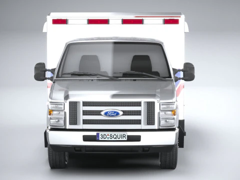 E-450 Ambulance 2011 LowPoly 3D Model