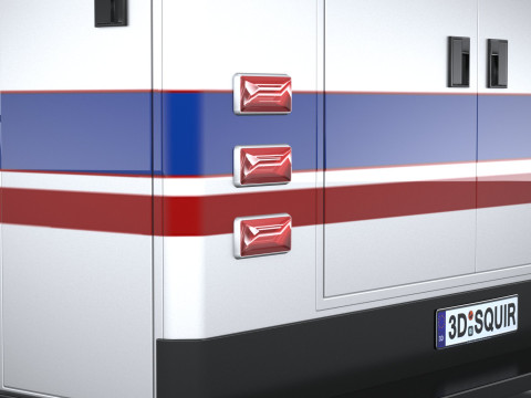 E-450 Ambulance 2011 LowPoly 3D-Modell