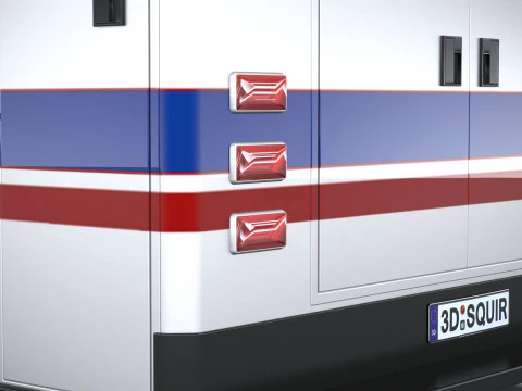 E-450 Ambulance 2011 LowPoly 3D Model