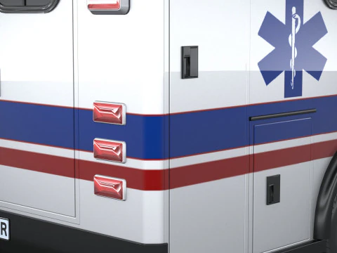 E-450 Ambulance 2011 LowPoly 3D Model