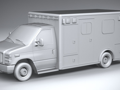 E-450 Ambulance 2011 LowPoly 3D-Modell