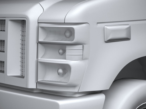 E-450 Ambulance 2011 LowPoly 3D-Modell