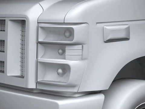 E-450 Ambulance 2011 LowPoly 3D Model