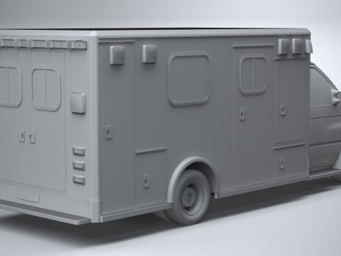 E-450 Ambulance 2011 LowPoly 3D-Modell
