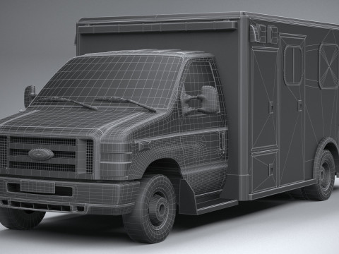 E-450 Ambulance 2011 LowPoly 3D-Modell