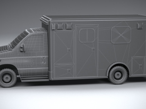 E-450 Ambulance 2011 LowPoly 3D-Modell