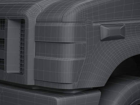 E-450 Ambulance 2011 LowPoly 3D-Modell