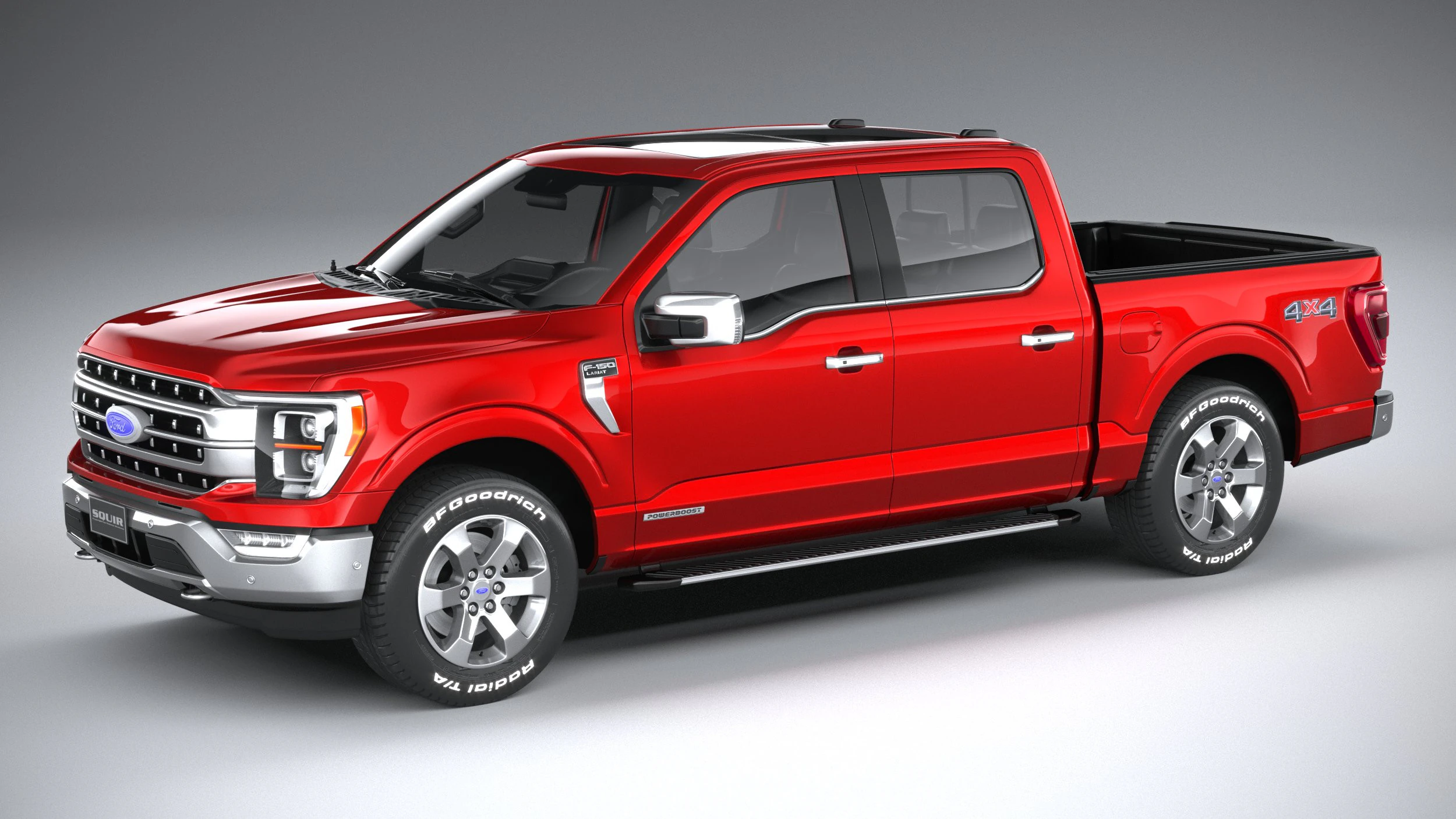 F-150 Lariat 2021 3D Model .c4d .max .obj .3ds .fbx .stl .blend 